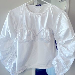 Zara White Blouse Size S